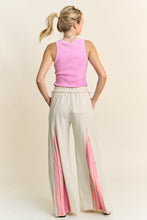 Load image into Gallery viewer, J.Her Mineral Washed Striped Detailed Flare Pants in Taupe