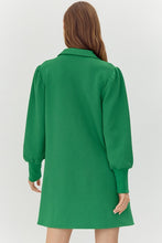 Load image into Gallery viewer, Jodifl Textured Long Sleeve Mini Dress in Kelly Green