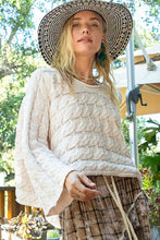 Load image into Gallery viewer, POL CROPPED Solid Color Chenille Sweater in Cream