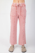 Load image into Gallery viewer, Easel Mineral Washed Ribbed Pants in Mauve