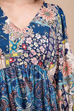 Load image into Gallery viewer, GiGio Mixed Print Midi Dress in Midnight