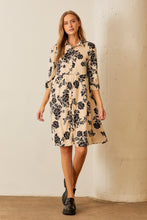 Load image into Gallery viewer, Polagram Floral Print Button Down Midi Dress in Cream Multi
