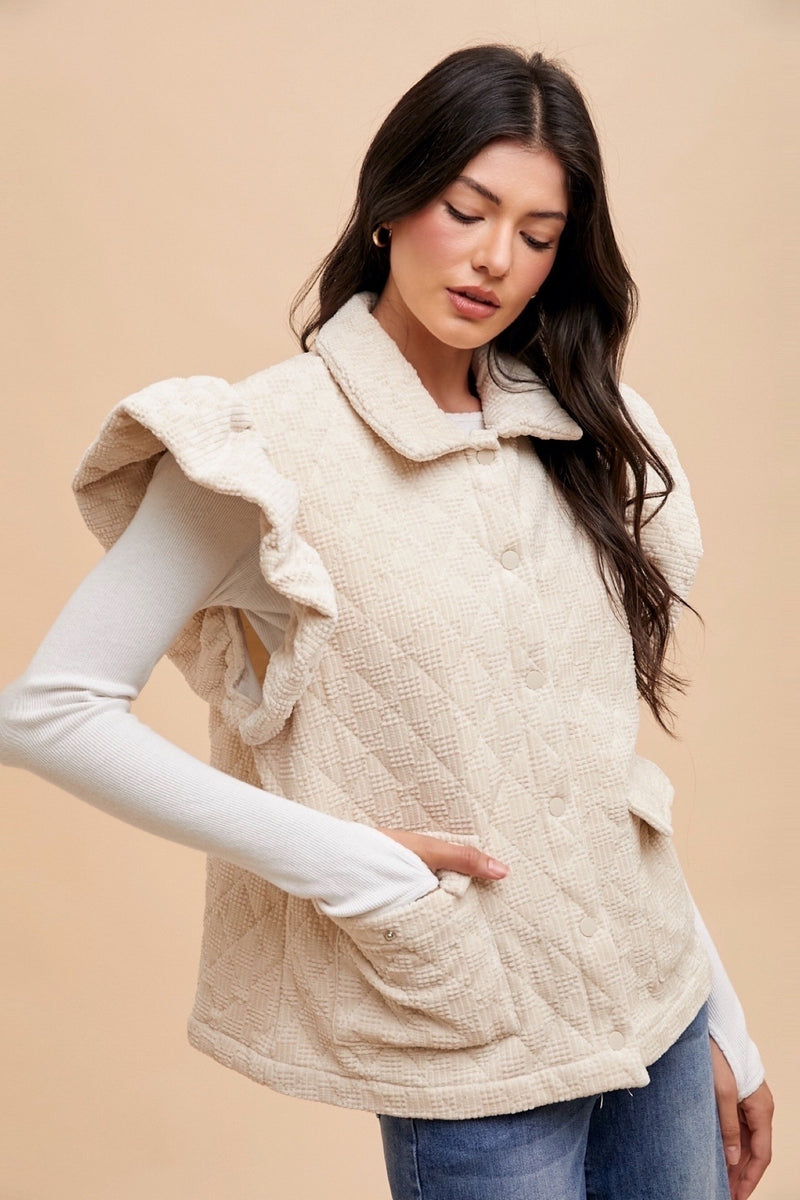 CHESAPEAKE’S コットンリネンSaint Michel Vest 1901-FV24-3.jpg