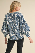 Load image into Gallery viewer, Jodifl Floral Print Top with Balloon Sleeves in Off White