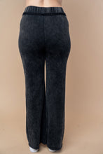Load image into Gallery viewer, White Birch High Waisted Mineral Washed Lightweight Knit Pants in Black