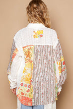 Load image into Gallery viewer, POL Mix N Match Eyelet Lace and Floral Woven Top in Off White Multi
