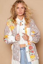 Load image into Gallery viewer, POL Mix N Match Eyelet Lace and Floral Woven Top in Off White Multi