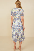 Load image into Gallery viewer, Hayden Mandala Print Tiered Dress in Blue