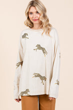 Load image into Gallery viewer, Mittoshop Mineral Washed Cheetah Print Top in Cream