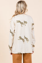 Load image into Gallery viewer, Mittoshop Mineral Washed Cheetah Print Top in Cream