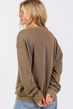 Load image into Gallery viewer, Sage+Fig Mineral Washed USA Letter Patched Top in Olive
