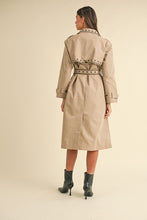 Load image into Gallery viewer, MABLE Embroidered Trench Coat in Taupe