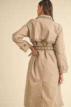 Load image into Gallery viewer, MABLE Embroidered Trench Coat in Taupe