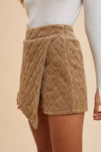Load image into Gallery viewer, AnnieWear Quilted Textured Velvet Skort in Taupe