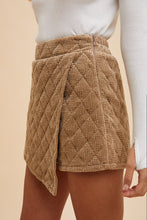 Load image into Gallery viewer, AnnieWear Quilted Textured Velvet Skort in Taupe
