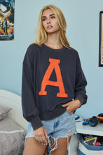 Load image into Gallery viewer, Oddi Acid Washed Sweatshirt with "A" Patch in Washed Navy