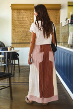 Load image into Gallery viewer, BucketList Color Block Wide Leg Pants in Rust/Nude