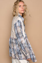 Load image into Gallery viewer, POL OVERSIZED Flannel Top with Contrasting Fabric Details in Mocha Multi