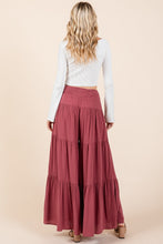 Load image into Gallery viewer, Mittoshop Smocked Waist and Tiered Wide Leg Pants in Sienna