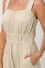 Load image into Gallery viewer, Mystree Suede Wide Leg Jumpsuit in Antique White