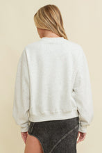 Load image into Gallery viewer, Cloud Ten Sweatshirt with Embroidered Bow Front in Heather Grey