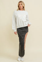 Load image into Gallery viewer, Cloud Ten Sweatshirt with Embroidered Bow Front in Heather Grey