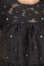 Load image into Gallery viewer, VOY Burnout Floral with Metallic Details in Black