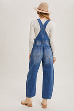 Load image into Gallery viewer, Bluivy Denim Barrel Leg Overalls in Medium Wash