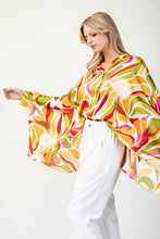 Load image into Gallery viewer, ee:some OVERSIZED Abstract Printed Top in Avocado