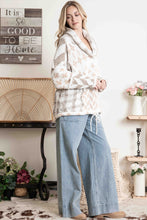 Load image into Gallery viewer, BlueVelvet Mixed Print Knit Sweater Cardigan in White-Taupe