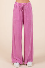 Load image into Gallery viewer, Mittoshop French Terry Mineral Washed Pants in Carnation