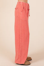 Load image into Gallery viewer, Mittoshop French Terry Mineral Washed Pants in Fusion Coral