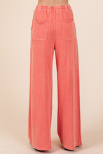 Load image into Gallery viewer, Mittoshop French Terry Mineral Washed Pants in Fusion Coral