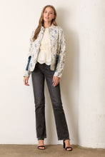 Load image into Gallery viewer, Polagram Floral Printed Padded Jacket in Cream Multi