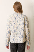 Load image into Gallery viewer, Polagram Floral Printed Padded Jacket in Cream Multi