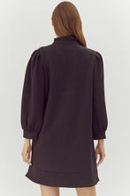 Load image into Gallery viewer, Jodifl Solid Color Textured Mini Dress in Black