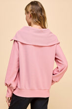 Load image into Gallery viewer, TCEC Textured Oversized Collared Pullover in Mauve