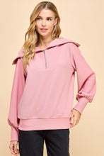 Load image into Gallery viewer, TCEC Textured Oversized Collared Pullover in Mauve