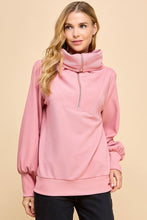 Load image into Gallery viewer, TCEC Textured Oversized Collared Pullover in Mauve