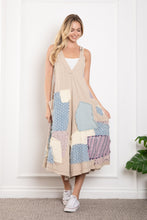 Load image into Gallery viewer, BlueVelvet Patched Cropped Wide Leg Jumpsuit in Light Taupe ON ORDER