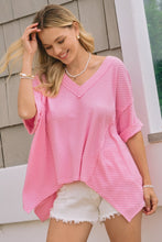 Load image into Gallery viewer, Oddi Solid Color Dotted Jacquard Knit Top in Pink