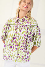 Load image into Gallery viewer, GiGio Leopard Print Button Down Top in Sage