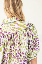Load image into Gallery viewer, GiGio Leopard Print Button Down Top in Sage