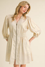 Load image into Gallery viewer, Jodifl Metallic Dress in Pearl
