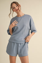 Load image into Gallery viewer, Jodifl Solid Color Knit Lounge Set in Denim