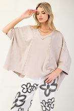 Load image into Gallery viewer, Easel Thermal and Terry Knit Mix n Match Top in Khaki