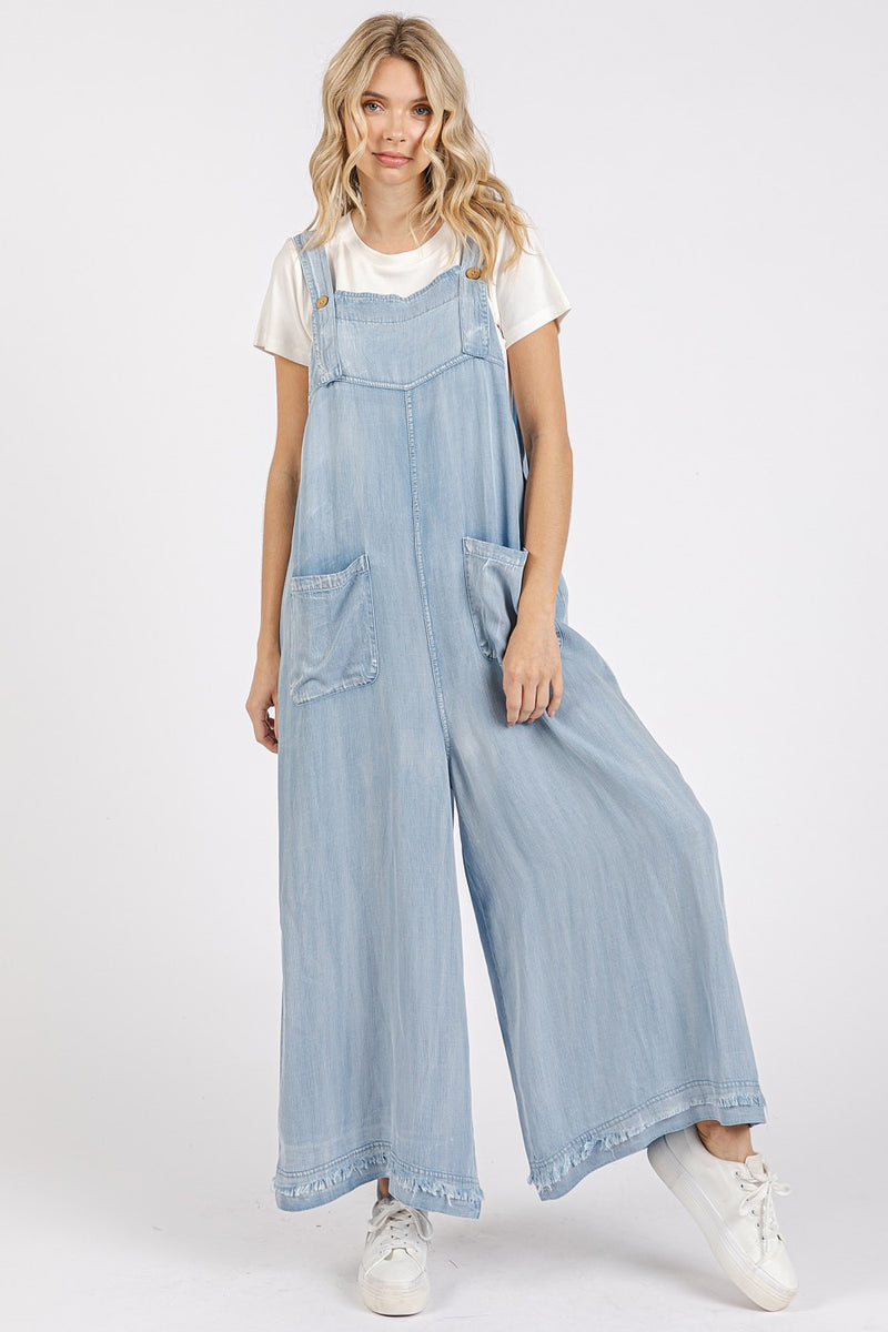Mittoshop Chambray Tencel Jumpsuit in Light Denim – June Adel