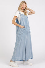 Load image into Gallery viewer, Mittoshop Chambray Tencel Jumpsuit in Light Denim