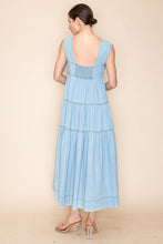 Load image into Gallery viewer, White Birch Denim Tent Midi Dress in Light Denim