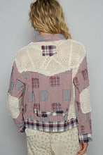 Load image into Gallery viewer, POL Mixed Print Patchwork Jacket in Red Multi